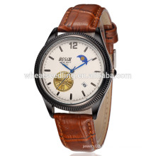 brown leather watches company antique quartz advance watch